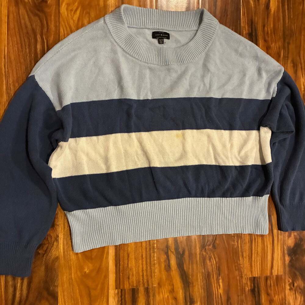 Lucky‎ Brand blue striped sweater